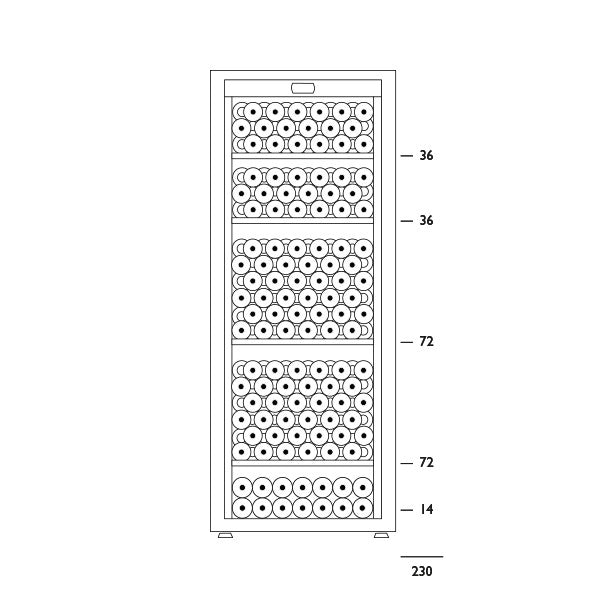 Artevino Oxygen Eurocave - 230 Bottle Wine Ageing Cabinet - OXG1T230NVD
