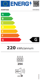 Avintage - 294 Bottle Single Zone Freestanding Wine Cabinet - DVA305G