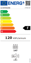 La Sommeliere - 147 Bottle Single Zone Wine Cabinet - CTPNE147E