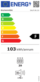 Dunavox 39 Bottle Built-In Wine Cooler - DAUF-39.121DSS