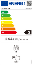 Dunavox - 9 Bottle Built-In Wine Cooler - DAUF-9.22SS