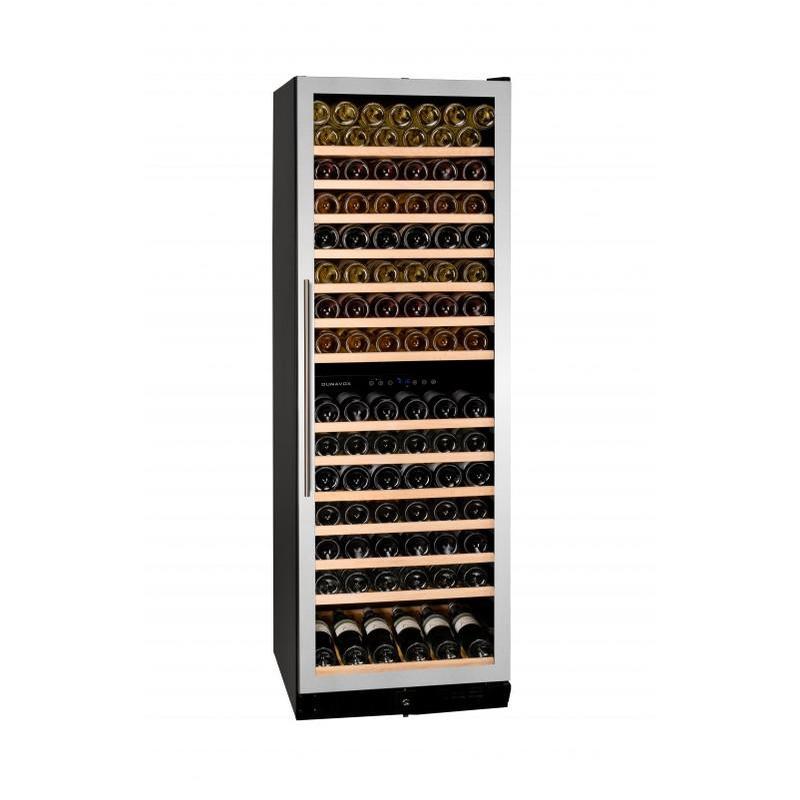 Dunavox DX-166.428SDSK - 166 Bottle Freestanding/Built-In Dual Zone Wine Cabinet