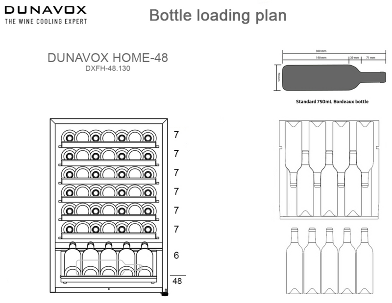 Dunavox - 48 Bottle Freestanding Wine Cooler - DXFH-48.130