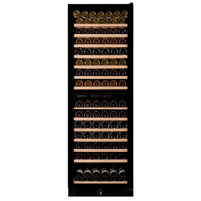 Dunavox DX-166.428DBK - 166 Bottle Freestanding/Built-In Dual Zone Wine Cabinet