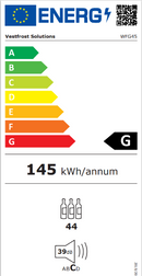 Vestfrost - 44 Bottle Dual Zone Wine Cooler - WFG 45