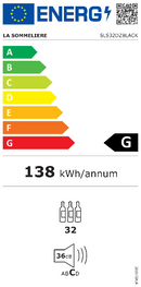 La Sommeliere - 32 Bottle Dual Zone Wine Cooler - SLS32DZBLACK